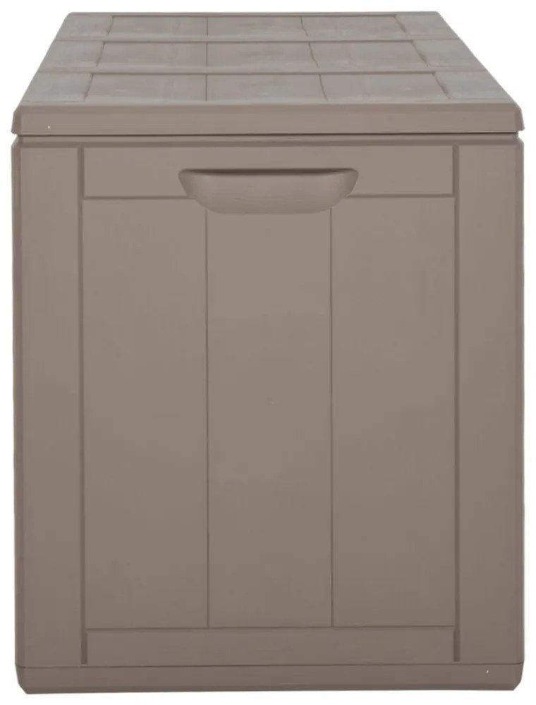 barna PP rattan kerti tárolóláda 270 L