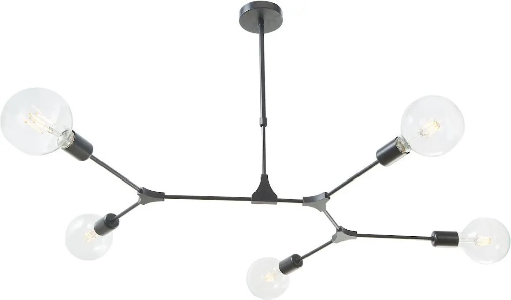 DAR LIGHTING EUP0539 EUPHEMIA Többágú Függesztett Lámpa Fekete E27 IP20
