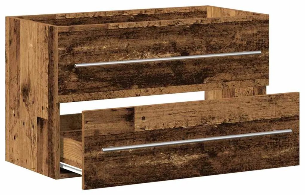 antik fa színű szerelt fa mosdószekrény 80x38,5x48 cm