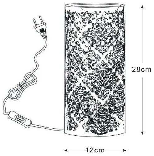 Lucide 13511/01/31 - Asztali lámpa KANT 1xE14/25W/230V