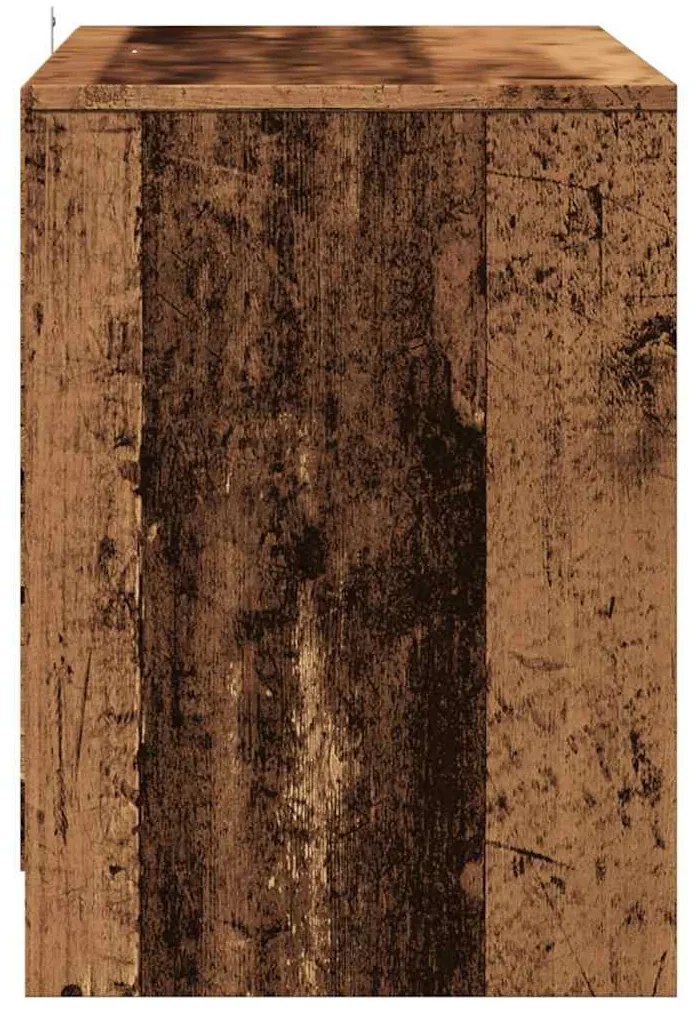 antik fa színű szerelt fa TV-szekrény 102 x 37,5 x 52,5 cm
