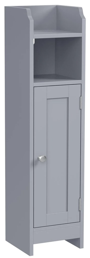Keskeny fürdőszobai álló tárolószekrény 20x18x80cm, szürke