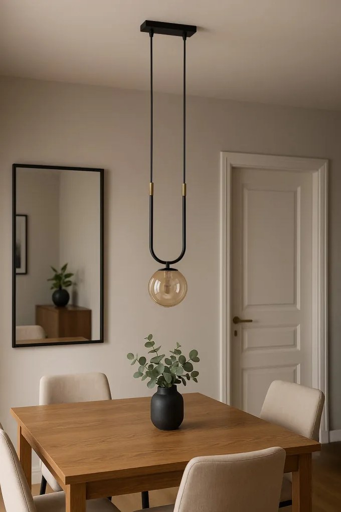 KAJA K-5595 GOLDI Modern Függesztett Lámpa Fekete G9 IP20