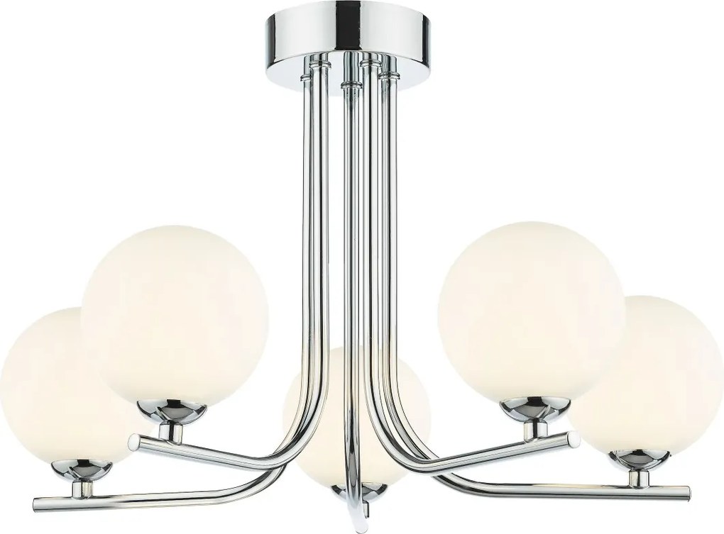 Dar Lighting modern mennyezeti lámpa cradle fehér csiszolt króm darcra5450-02