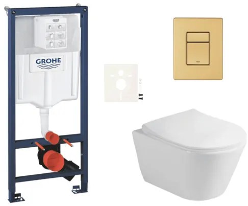 Függő WC szett világos falakhoz / falra szerelhető Glacera Ava SIKOGRSAVASCGN0