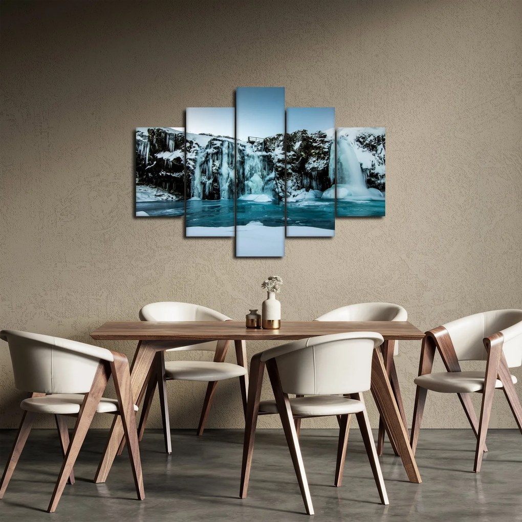 Befagyott vízesés képe (150x105 cm)