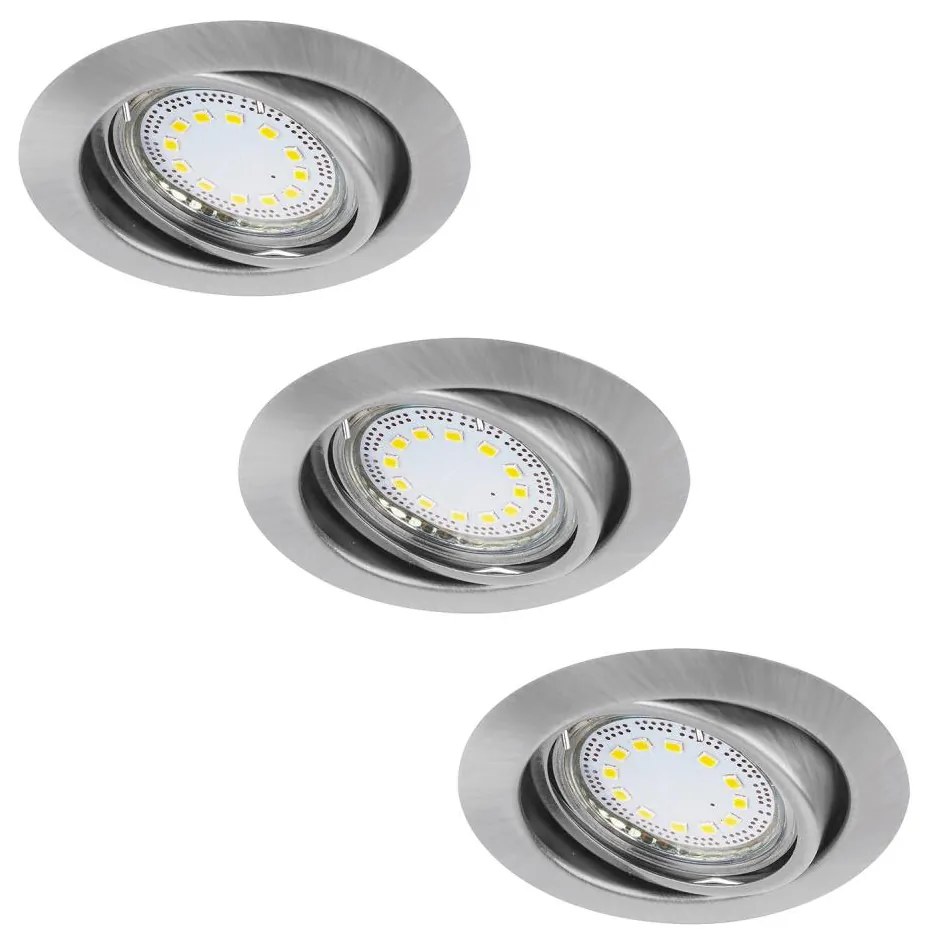 Rabalux 1166 - KÉSZLET 3xLED Beépíthető lámpa LITE 3xGU10/3W/230V