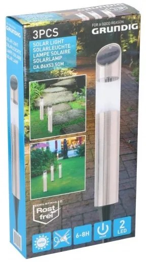 Grundig - 3 db-os LED napelemes lámpa készlet, LED/1,2V 600 mAh