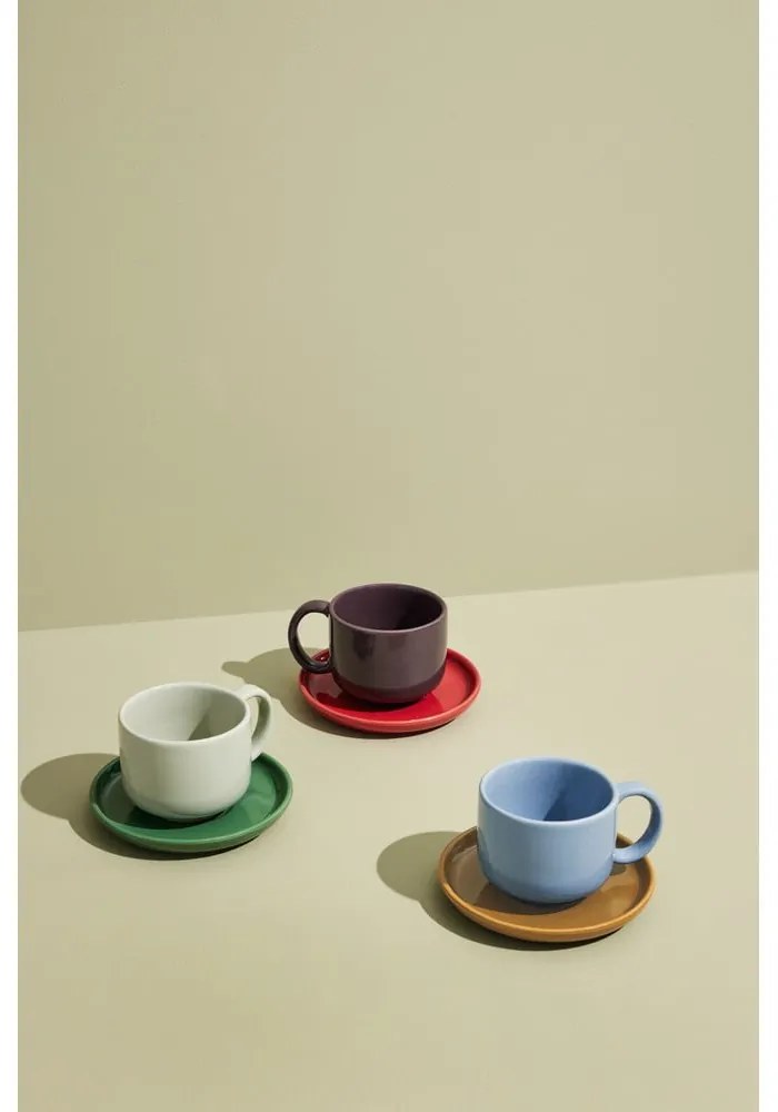 Világoskék-barna agyagkerámia csésze Amare – Hübsch