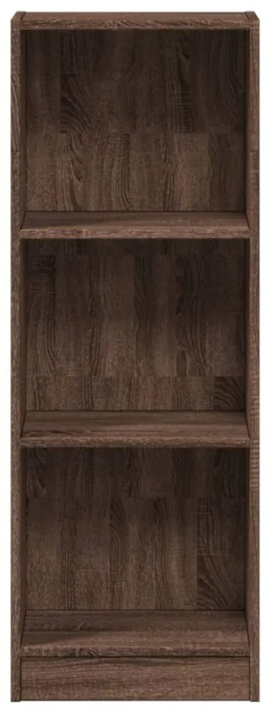 barna tölgy színű szerelt fa könyvszekrény 40 x 24 x 109 cm