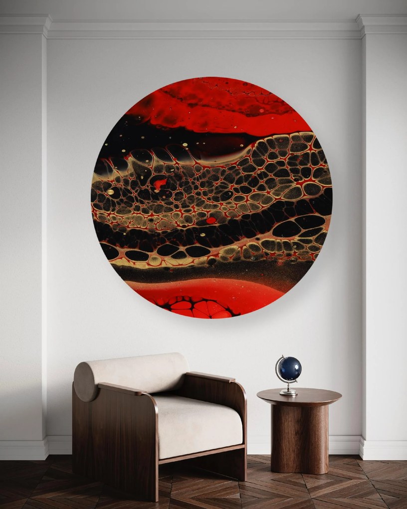 Gario Kerek vászonkép Vörös kõ absztrakció Méret: 40 x 40 cm