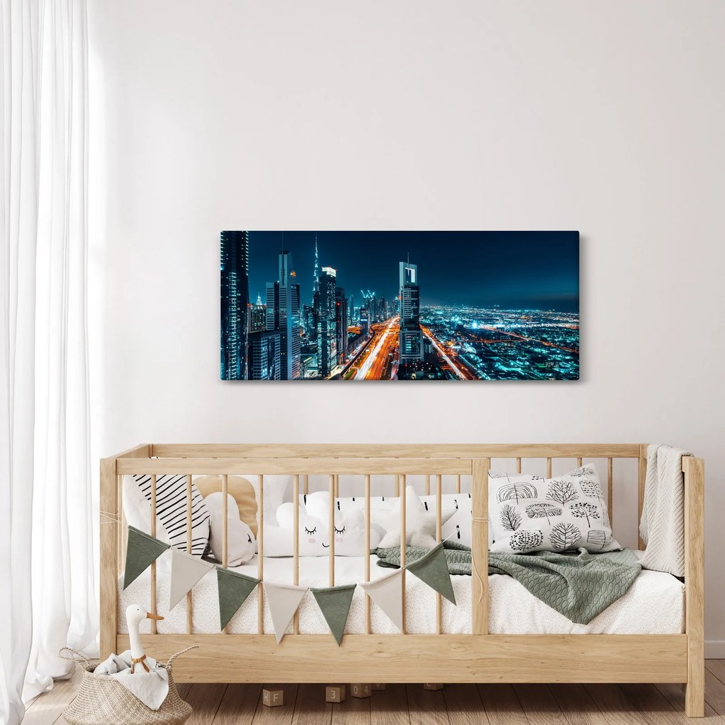 Kép - Dubai éjszaka (120x50 cm)