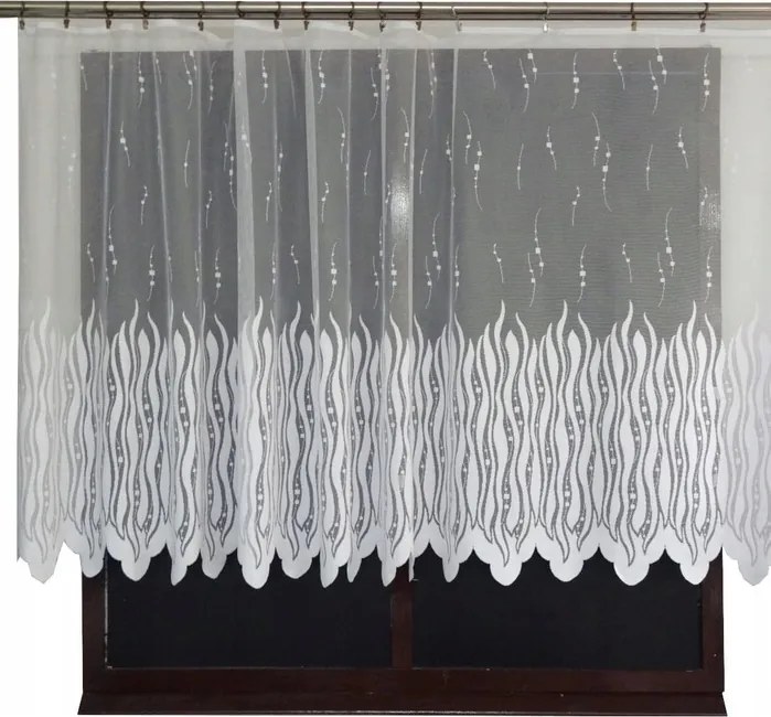 Mg Függöny 623/421 Fehér 300X180cm Kész G Szalaggal