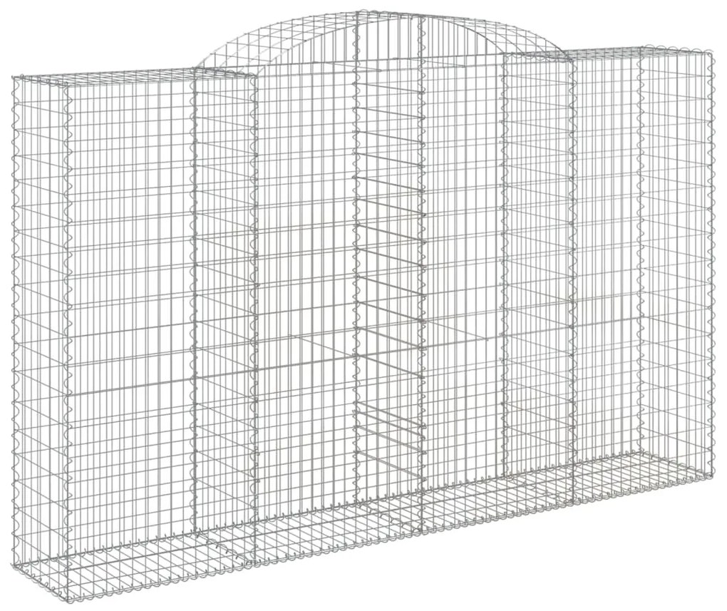 8 db íves horganyzott vas gabion kosár 300x50x180/200 cm