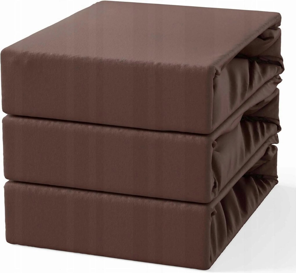 Pamut lepedő gumis 120x200 Barna