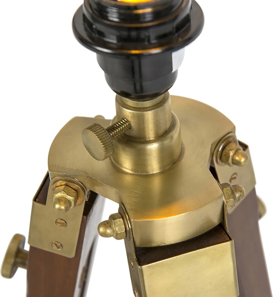 Állólámpa sárgarézzel, világosbarna árnyékolóval, 50 cm-es állvány - Cortin