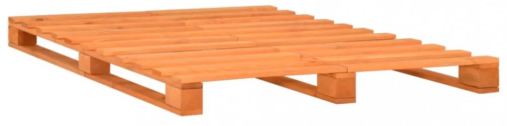 barna tömör fenyőfa raklap ágykeret 200 x 200 cm