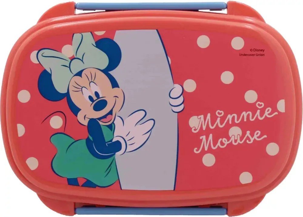 Disney Minnie szendvicsdoboz és evőeszköz szett nyár