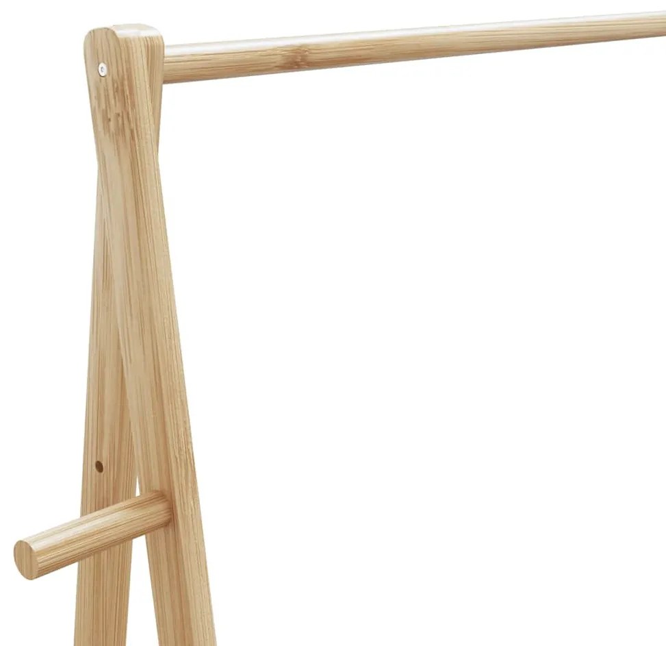 bambusz ruhaállvány polcokkal 96 x 45,5 x 150,5 cm