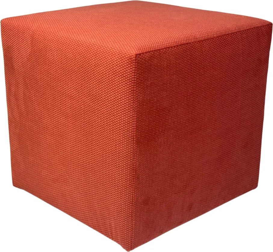 Négyzet alakú makalu puff finom plüss, tégla mintával