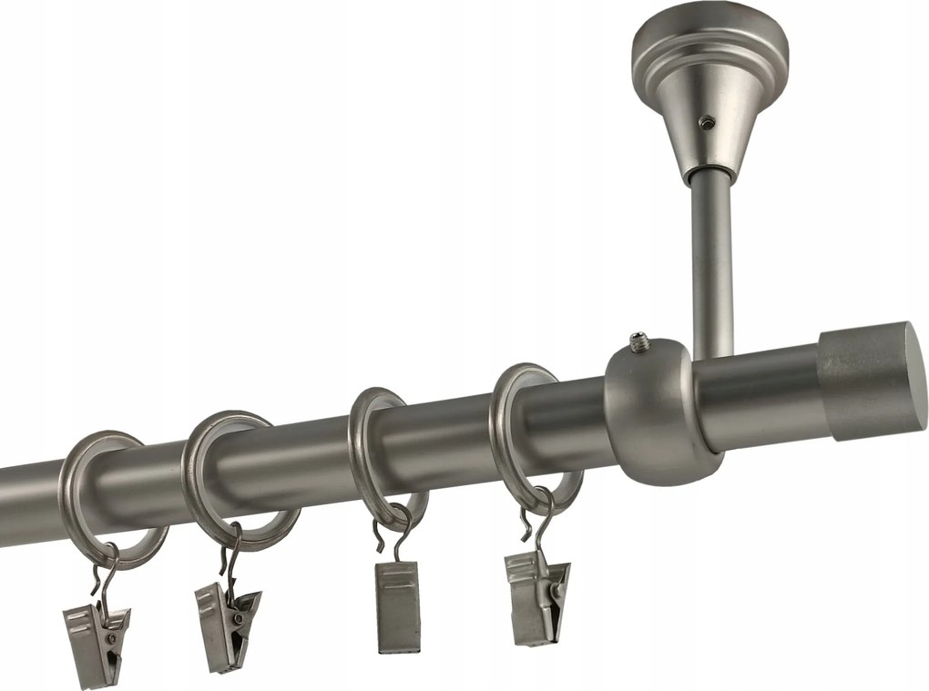 Függönykarnis Fém Mennyezeti 19mm MIX Végek Szatén 240cm Smart galvanizált