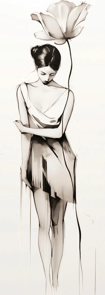 Poszter 30,5x91,5cm Magányos virágos múzsa