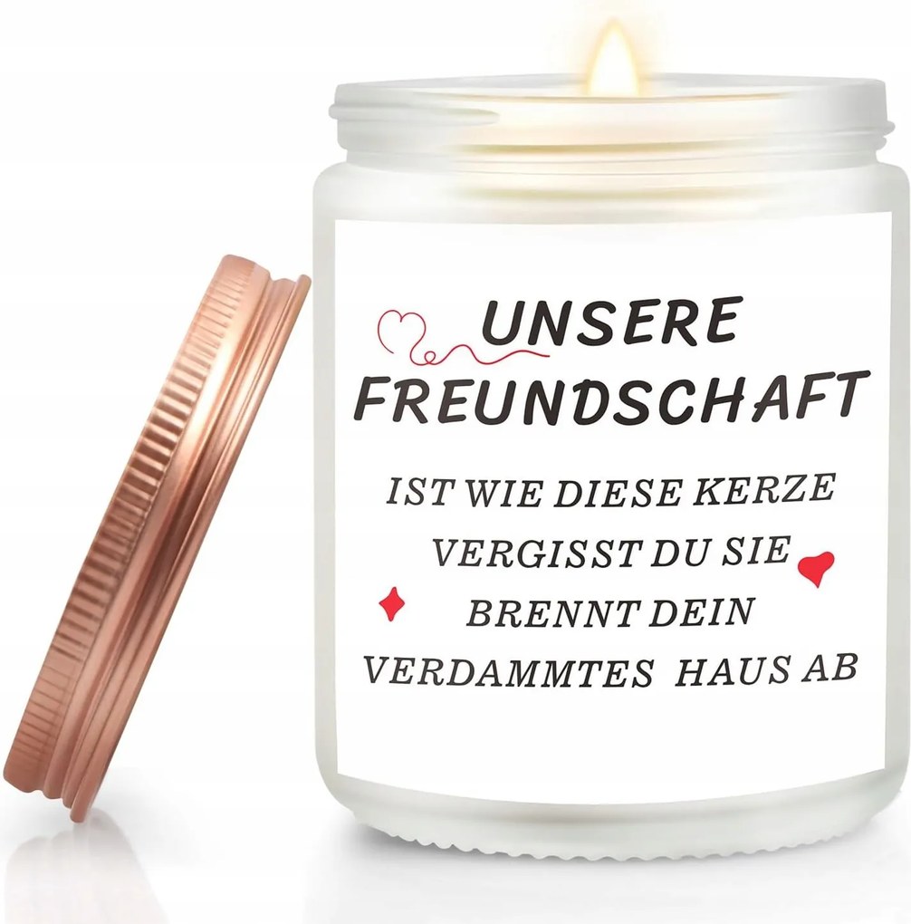 Levendula Illatgyertya Természetes Viaszból, Ajándék Barátnak