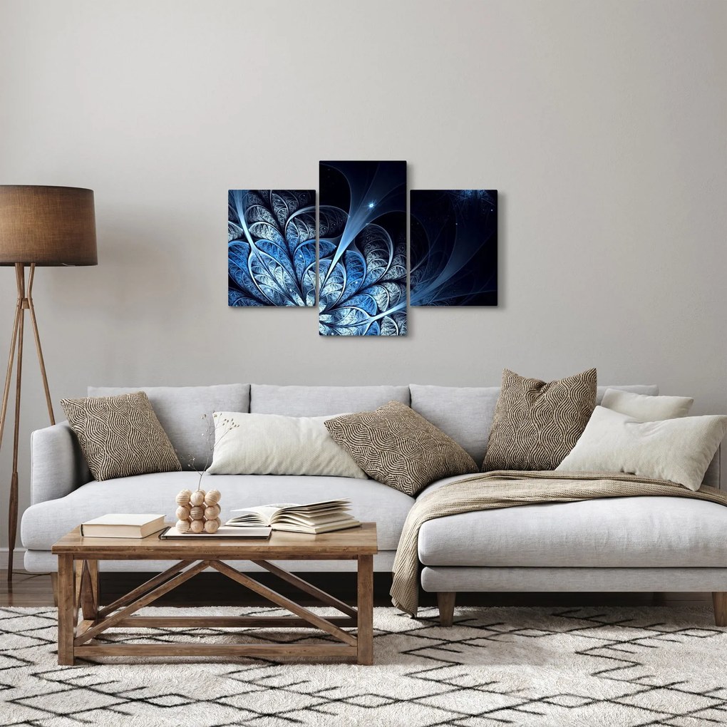 Egy sötétkék virág képe (90x60 cm)