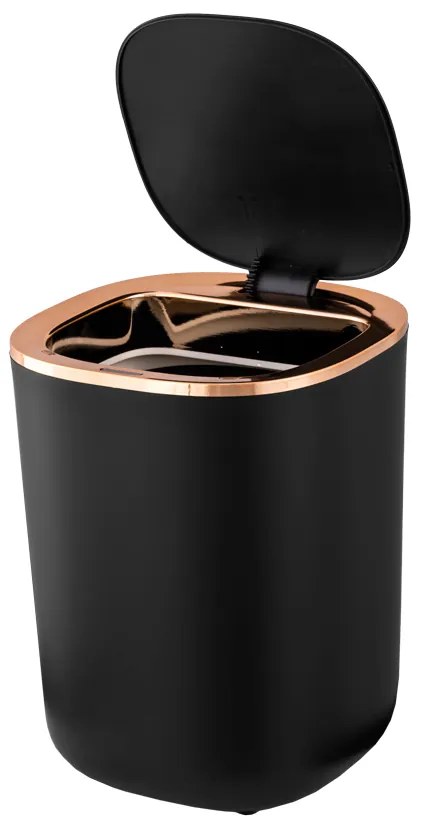 Gamma Gamma, automata szemetes 12L, fekete-rózsa arany, GMA-KA-BK
