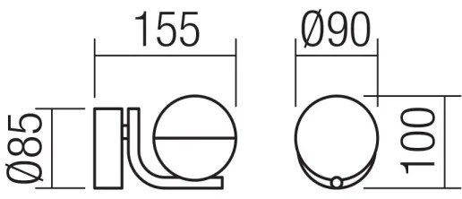 Redo 01-2125 - LED fali lámpa LUMO LED/6W/230V fehér