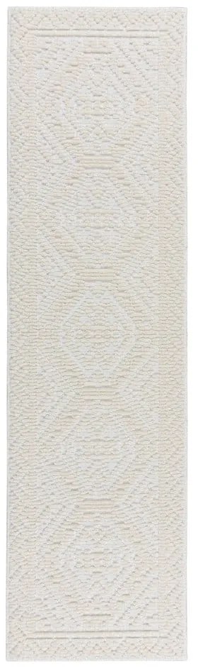 Krémszínű mosható zsenília futószőnyeg 60x240 cm Jaipur – Flair Rugs