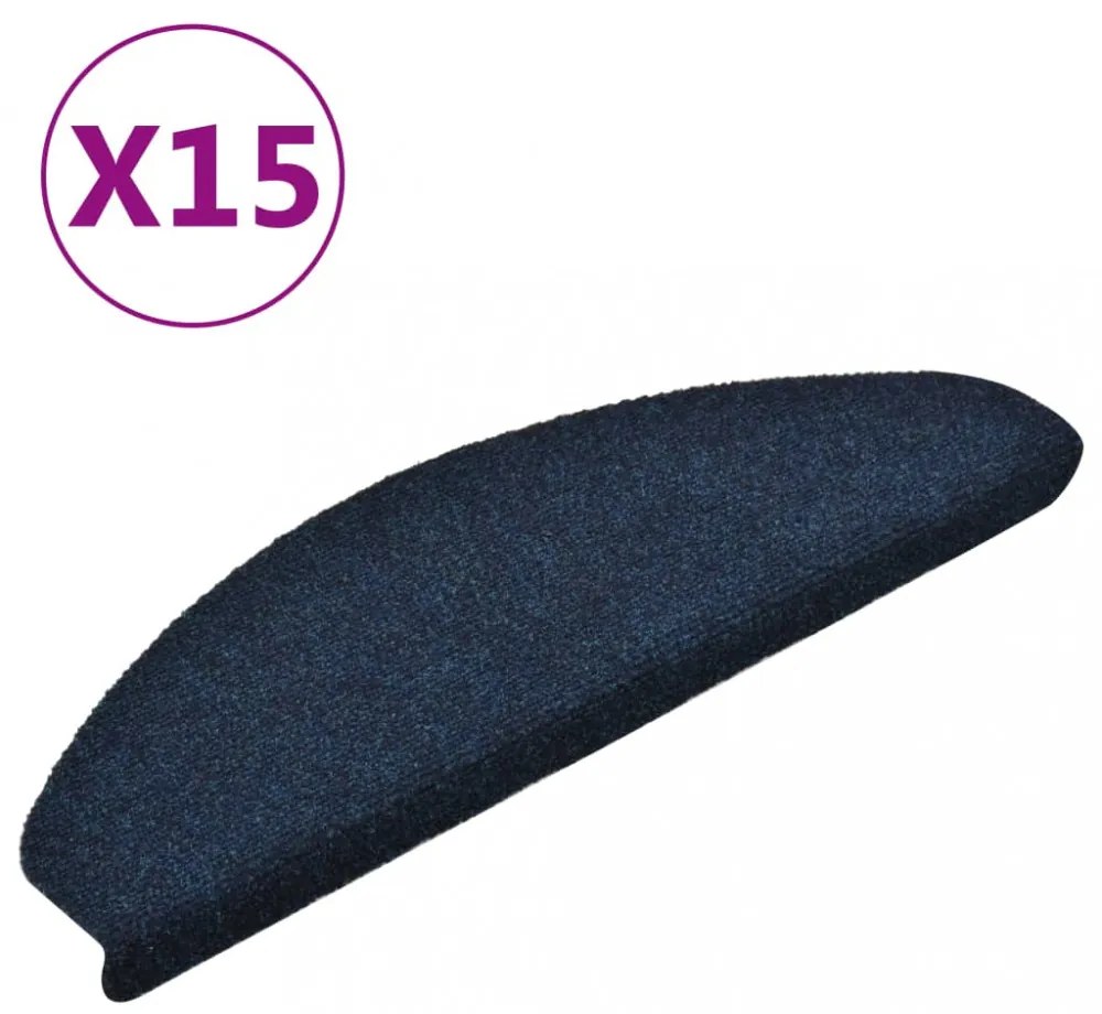 15 db tengerészkék tűlyukasztott öntapadó lépcsővédő 65x21x4 cm