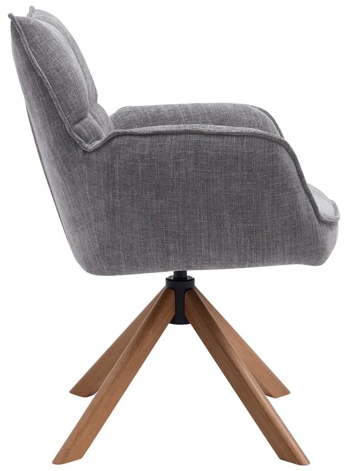 Szürke kárpitozott étkezőfotel szett 2 db-os Marilla – Unique Furniture