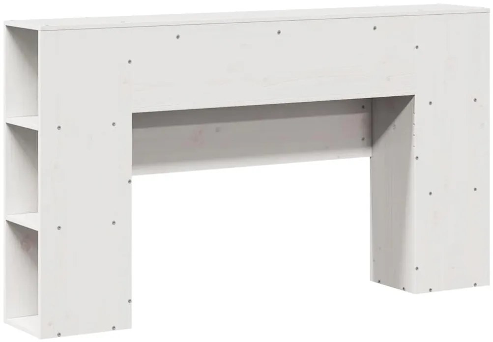 fehér tömör fenyőfa fejtámla tárolóval 150 cm