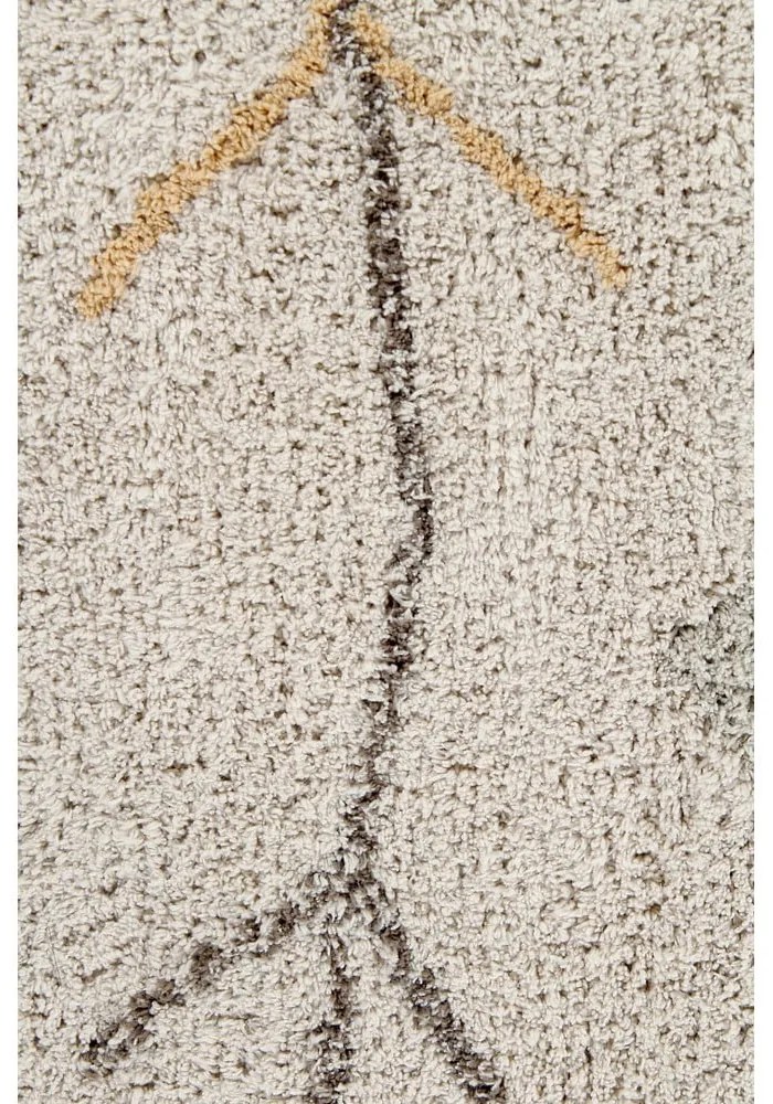 Bézs mosható kézi szövésű pamut szőnyeg 140x200 cm Kaarol Earth – Lorena Canals