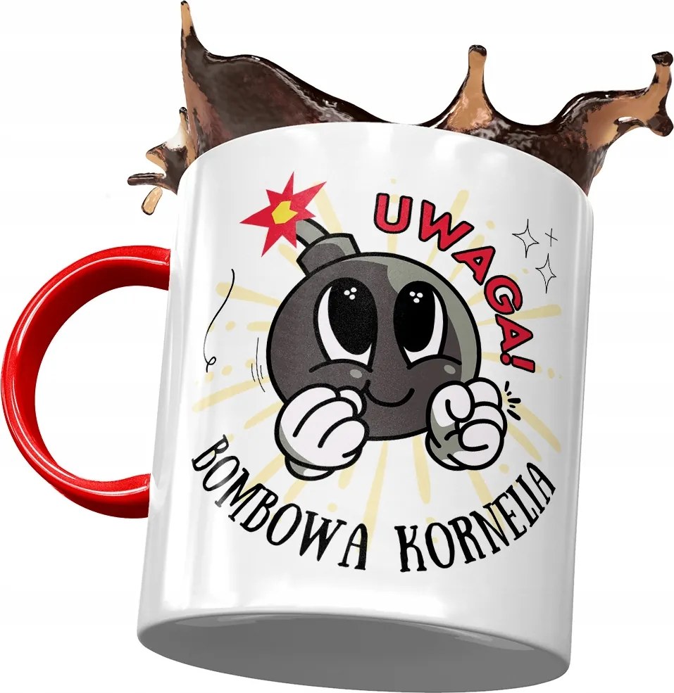 Piros Bögre Kornélia Barátnőknek Ajándék Nyomtatott Fotóval