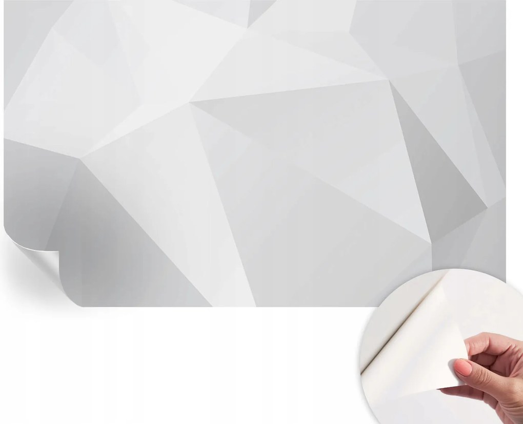 Modern öntapadós fali fotótapéta Szürke háromszögek 416x254 cm