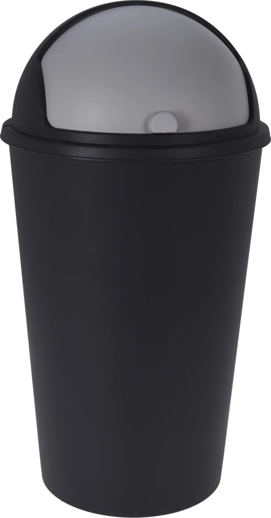 Szemeteskosár fekete fedéllel szürke univerzális 25L 32,5x59,5cm 1db