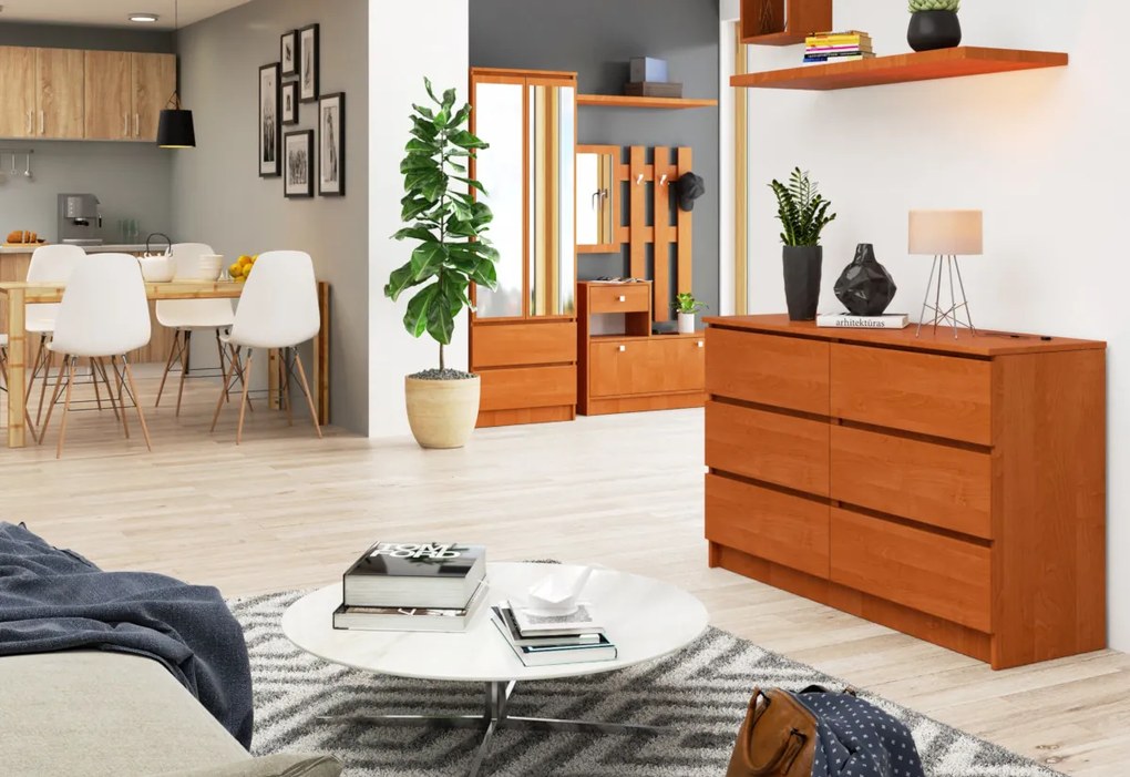 SEREA komód, 120,4x77x40, éger