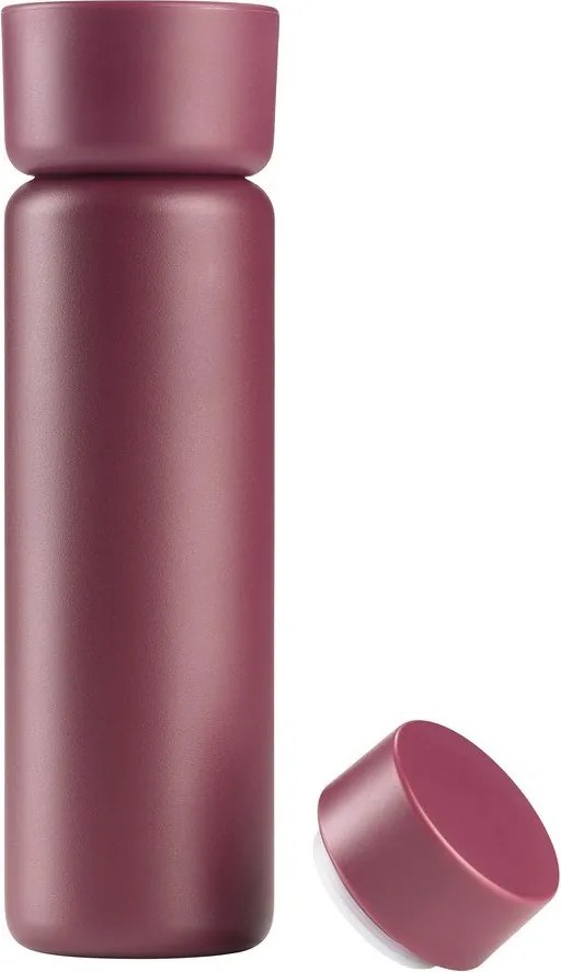Borvörös rozsdamentes acél termobögre 650 ml Singles – Zone