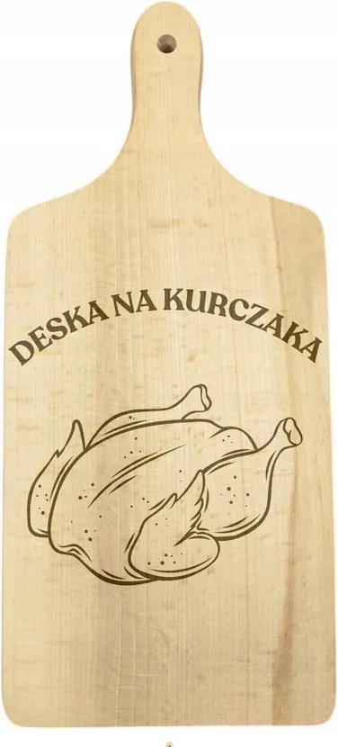 Fa vágódeszka gravírozással Csirke deszka
