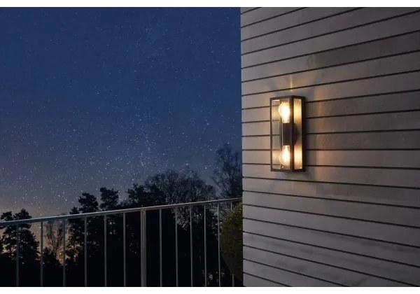 Eglo 780426 - Kültéri fali lámpa ALGECIRAS 2xE27/60W/230V IP44 fekete