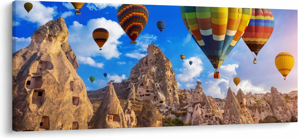 Kép - Hőlégballonok, Kappadókia, Törökország. (120x50 cm)