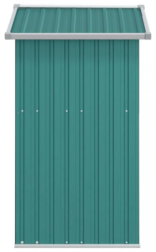 zöld horganyzott acél kerti fészer 126x97,5x177 cm