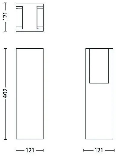 Philips - Kültéri lámpa BRIDGE 1xE27/14W/230V IP44 40,2 cm