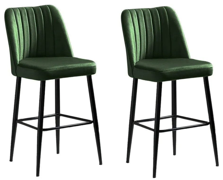 Vento Green and Black bárszék szett, 2 db, 2 db