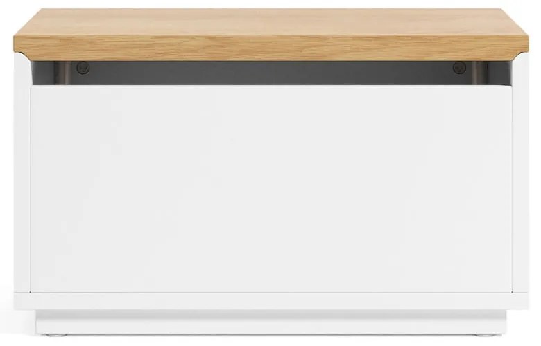 Natúr színű tárolóláda tölgyfa dekorral 60x35 cm Abilen – Kave Home