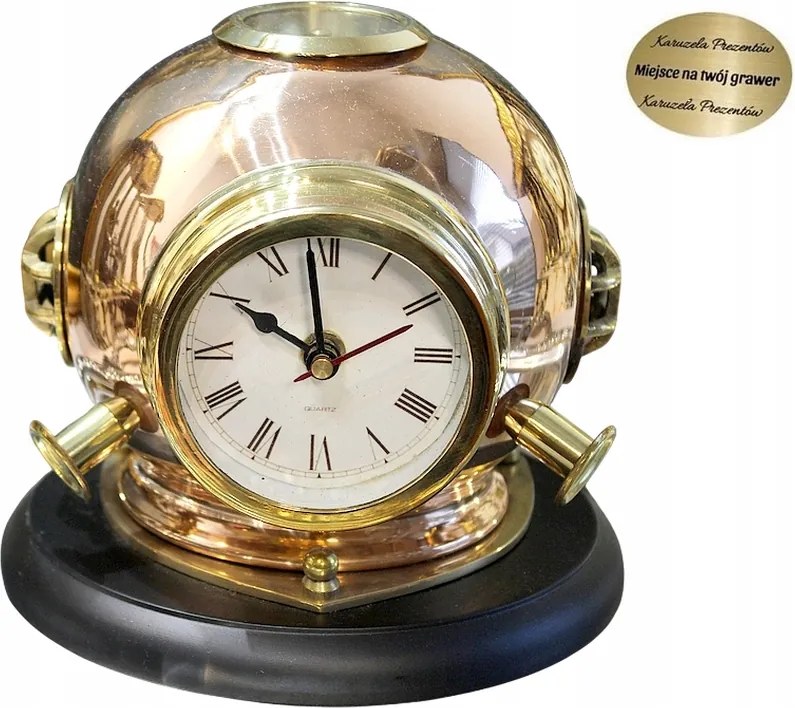 Szuper Óra Iránytű Búvár Sisak Klasszikus Vintage Ajándék Asztali