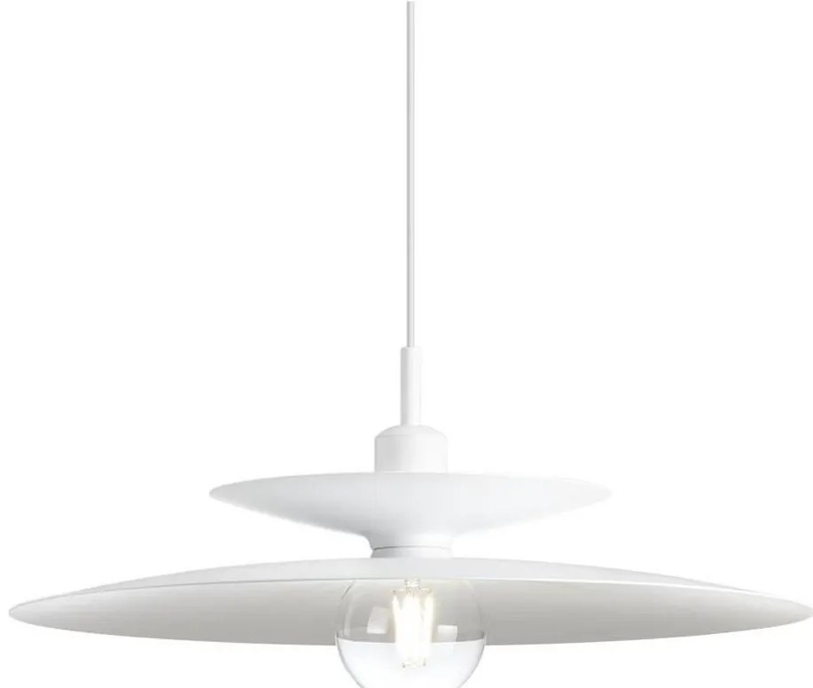 Redo 01-3048 - Csillár kábelen GUNNAR 1xE27/42W/230V átm. 50 cm fehér