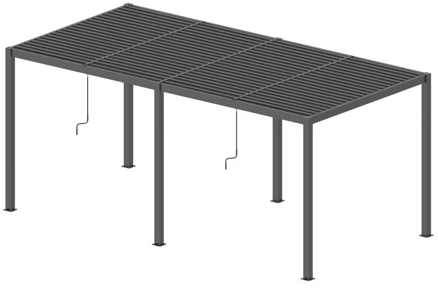 LUXE pergola 7,8x3m antracit LED világítással